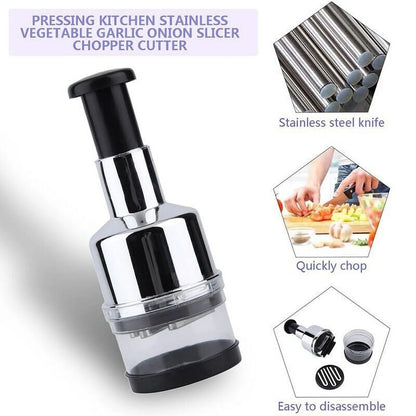 Vegetable Cutter with Stainless Steel Zigzag Blade for Kitchen